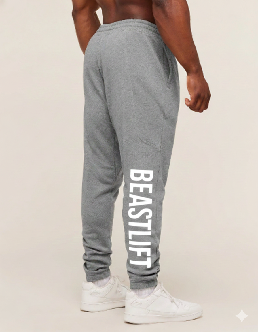 Grey Tapered Gym Joggers